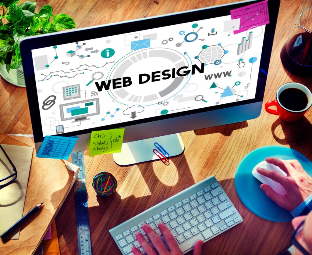 Poste de travail dédié à la création d’un design web optimisé pour l’accessibilité web.