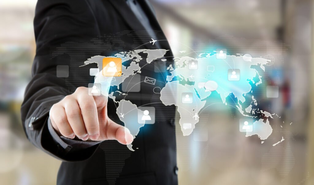 Stratégie digitale axée sur le SEO international avec ciblage géographique interactif